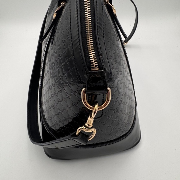 GUCCI Micro Guccisima Patent Top Handle Bag - Picture 3 of 14